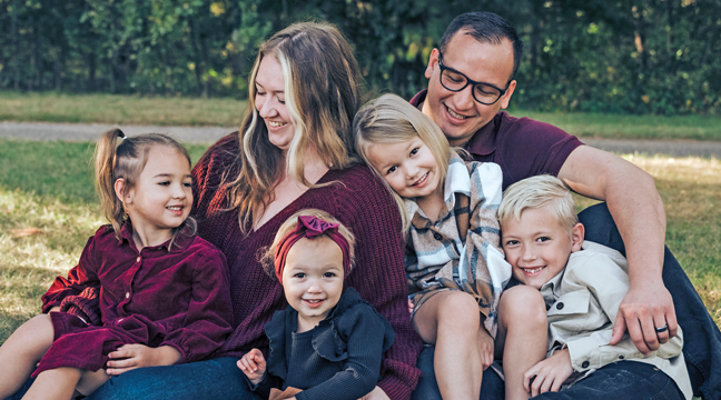 SIERRA BERMUDEZ with her family, Husband, Anthony, eight-year-old Dalton, six-year-old Ivory, five-year-old Kalia and two-year-old Azaleah. (Submitted Photo).