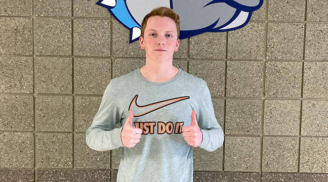 Congratulations to Andrew Offerdahl for qualifying for the State Boys Swimming and Diving Championships! Andy swims in a swimming and diving cooperative that includes the schools of St. Cloud Tech, St. Cloud Cathedral, Rocori, and Becker (T/C/R/B). He is the first boys swimmer from Becker to swim in a MSHSL State Boys Swimming and Diving Meet. The championship meet will be held Thursday thru Saturday at the Jean K. Freeman Aquatic Center on the U of M campus. (Submitted Photo).