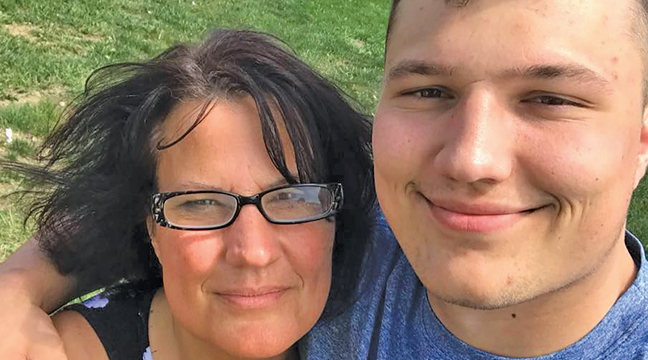 DILLON RADUNZ’s mom, Kat (L) remembers her son Dillon saying years and years ago that he was “going to play in the NFL someday”. Last week cemented that dream. (Submitted Photo).