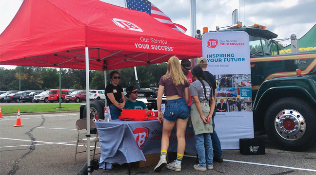 Students gather at one of the many booths represented at the Big Lake Schools Apprenticeship & Career Fair, JB out of St. Michael. (Patriot Photo by Andrew Diemand).