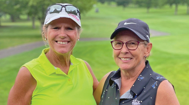 First Flight net Winners (left to right) Sandra Lemke (1st Low Net) and Joan Frie (2nd Low Net). (Submitted Photo).