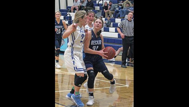 FRESHMAN FORWARD MEGAN GAMBLE had 12 points against Foley Thursday and five against Cathedral last Friday. 