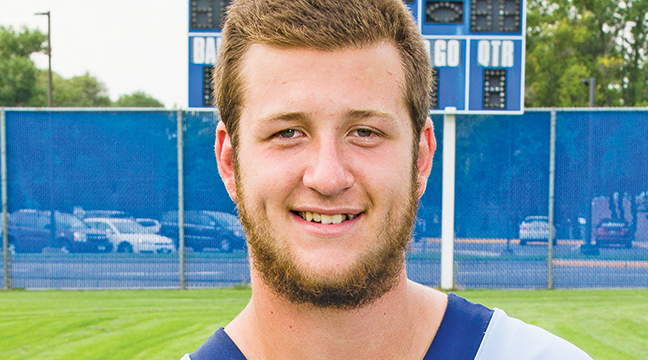 DYLAN KOLBY was named Liberty Paper Player of the Game for his performance in the Oct. 30 game against St. Cloud Apollo. (Submitted Photo)