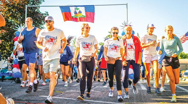 AND THEY’RE OFF! A beautiful day greeted the runners and walkers a couple weeks ago for the Haitian Hustle 5k in Becker. (Submitted Photo).