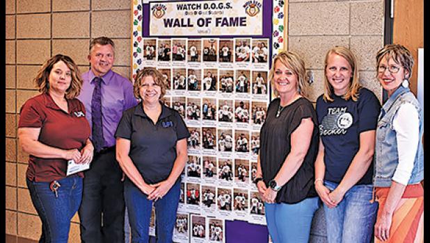 LIBERTY PAPER, INC. recently donated $3,000 to Becker Primary School in support of their Watch D.O.G.S. program. Left to right: Raquel Gorecki, Liberty Paper, Primary School Principal Dale Christensen, Bonnie Pawlik, Liberty Paper, Becker Primary Behavior Specialist Erika Rusin, Becker Schools staff member Maggie Maine and Becker Primary School Social Worker Pat Brown. (Submitted Photo)