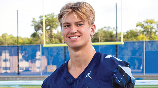 SENIOR CAPTAIN SAWYER BROWN was named “Player of the Week” for his outstanding performance in last week’s game against Princeton. (Submitted Photo).