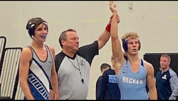 JUNIOR LUKAS PAULSON ACHIEVES his 100th career win during Thursday’s match at Princeton. (Submitted Photo)