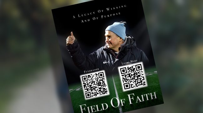 THE PROMOTIONAL CARD for Warhol’s documentary features a photo of Dwight Lundeen as well as two QR Codes — one for raising funds for the production and one for their website. (Submitted Photo).