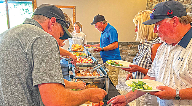 A DELICIOUS BUFFET MEAL was served after the tournament and included roast beef, a salad, vegetables and a breadstick. (Patriot Photo by Bill Morgan)