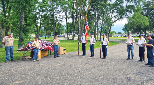 Becker Legion's Color Guard prepared everyone for the festivities last week. (Patriot Photo by Mark Kolbinger.)