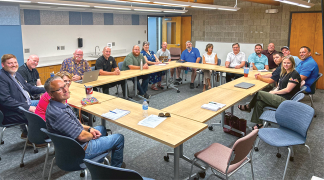 Numerous elected officials and key personnel from Sherburne County, Becker Public Schools, Becker Township and the City of Becker met Tuesday night, July 29, at Becker City Hall for the first Mayor’s Local Government Roundtable (Patriot Photo by Mayor Kolbinger).